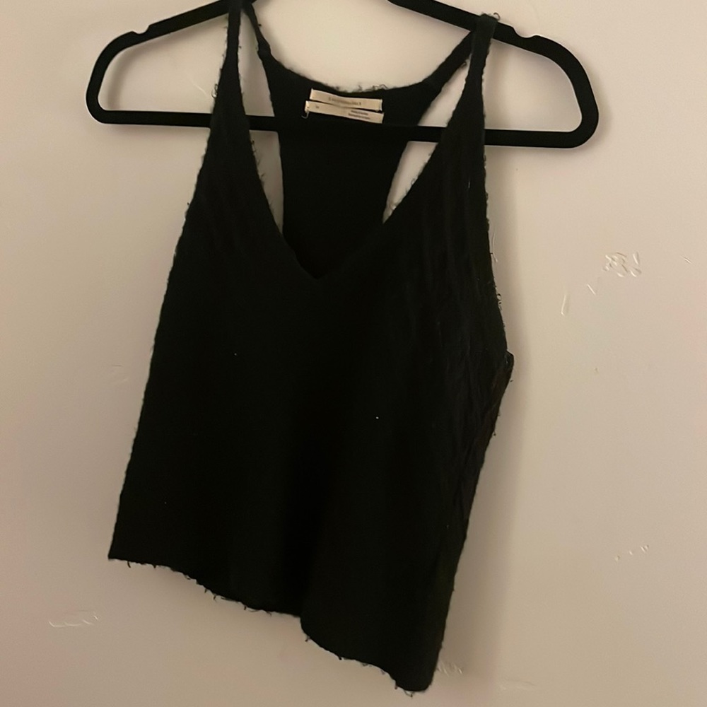 Black knit tank